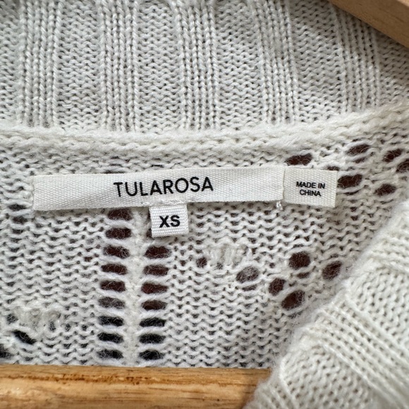 TULAROSA Manny Ruffle Sweater In Ivory - Picture 10 of 10